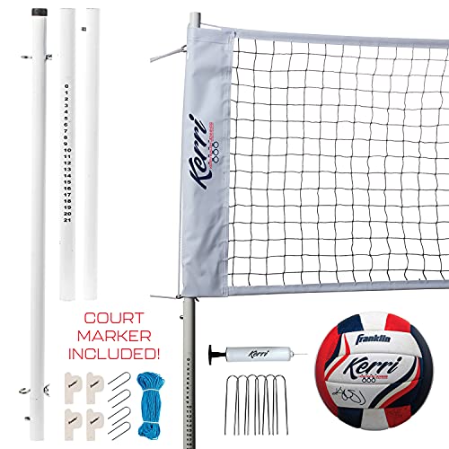 Franklin Sports Volleyball Net Set with Volleyball