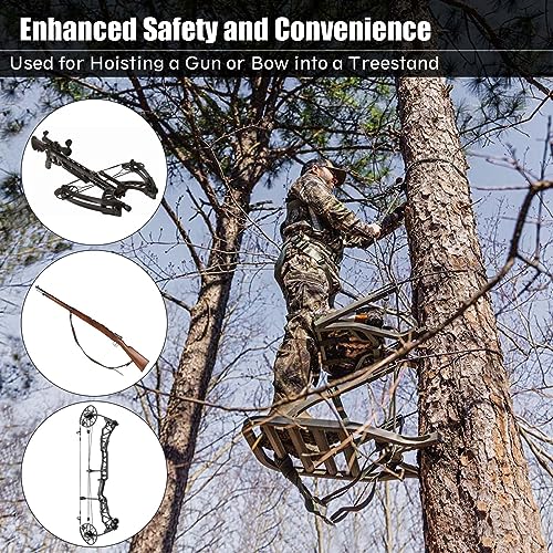 Treestand Gear Hoist, 29.5 Ft Retractable Bow & Gear Hoist for Hunting